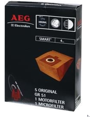 AEG GR51 Stofzuigerzakken - 5 stuks + 1 motorfilter + 1 microfilter