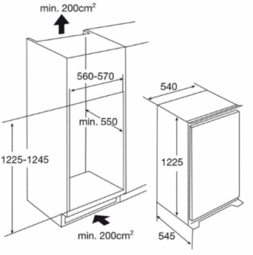 ETNA deur-op-deur 122cm KKD4122