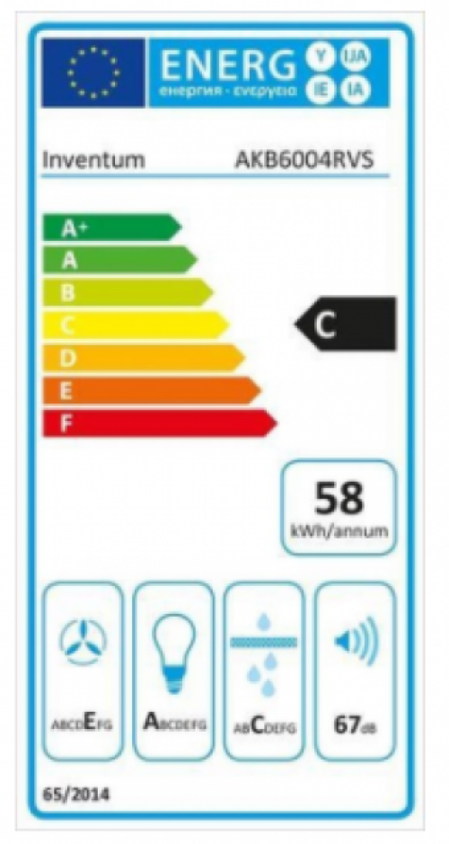 Inventum AKB6004RVS - Wandschouw afzuigkap