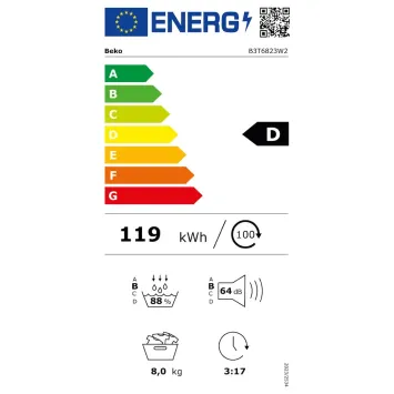 Beko B3T6823W2 Warmtepompdroge