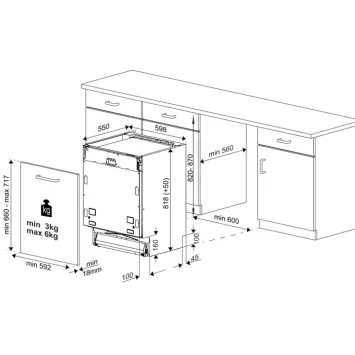 Beko BDIN14320 Volledig ingebouw