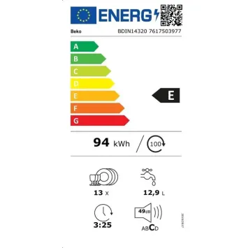 Beko BDIN14320 Volledig ingebouw
