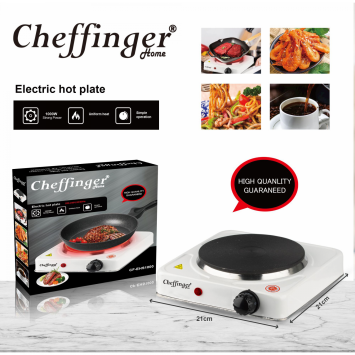 Cheffinger CF-EHS1000: 1000W Elektrische Kookplaat - Enkele