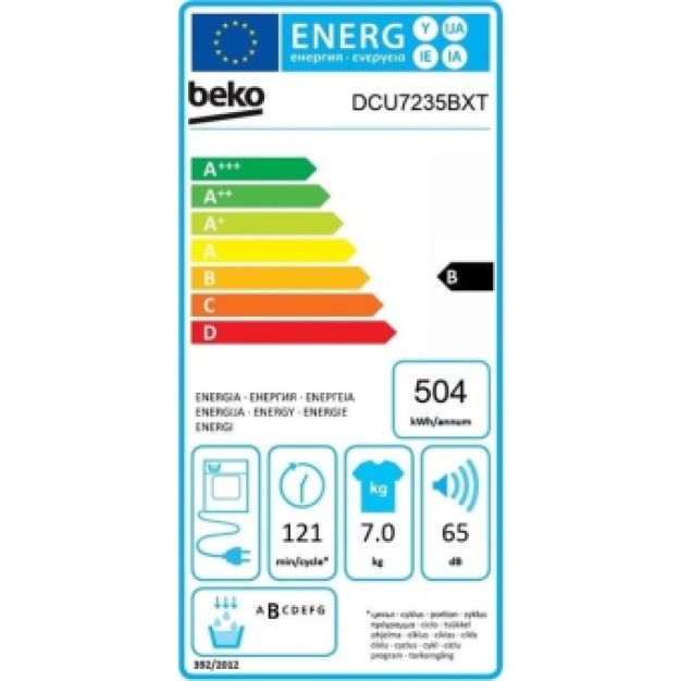 Beko DCU7235BXT 7KG Condensdroger