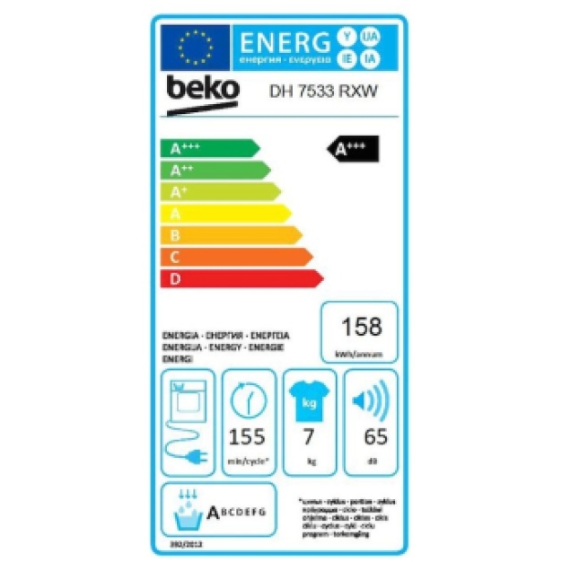 Beko 7KG Warmtepompdroger DH7533RXW