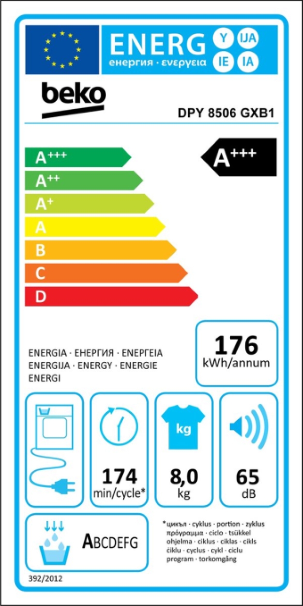 Beko 8KG Warmtepompdroger DPY8506GXB1