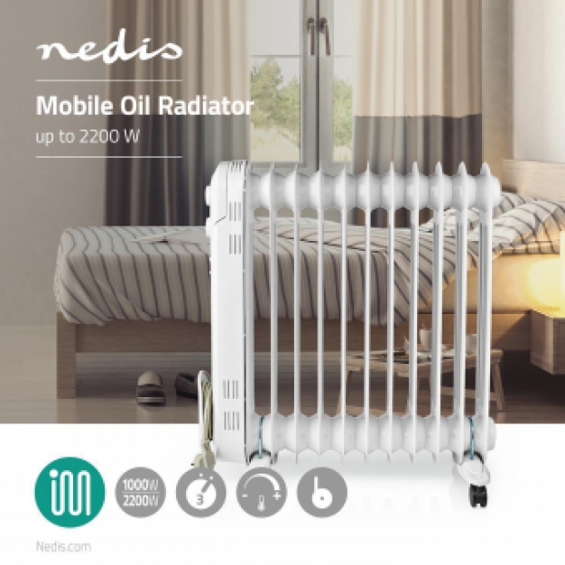 Nedis Mobiele Olieradiator 2200W HTOI20EWT11