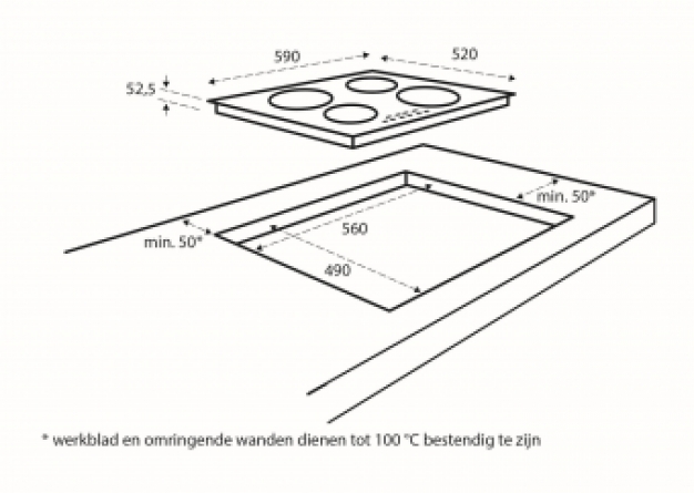 Inventum IKI6010 - Inductie kookplaat Plug&Play 1 Fase