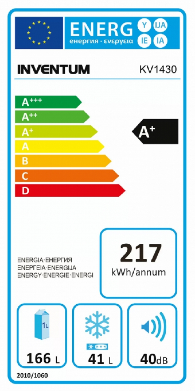 Inventum KV1430 Dubbel-deurs koelkast WIT