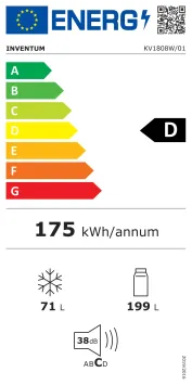 Inventum KV1808W koel vries combi 