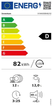 Inventum VVW6008AB vrijstaande vaatwasser