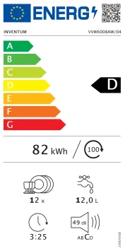 Inventum VVW6008AW vrijstaande vaatwasser