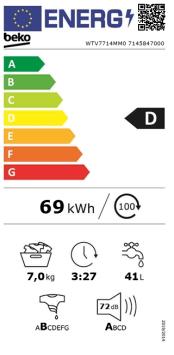 Beko WTV7714MM0 Wasmachine