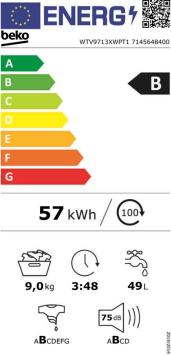 Beko WTV9713XWPT1 Wasmachine
